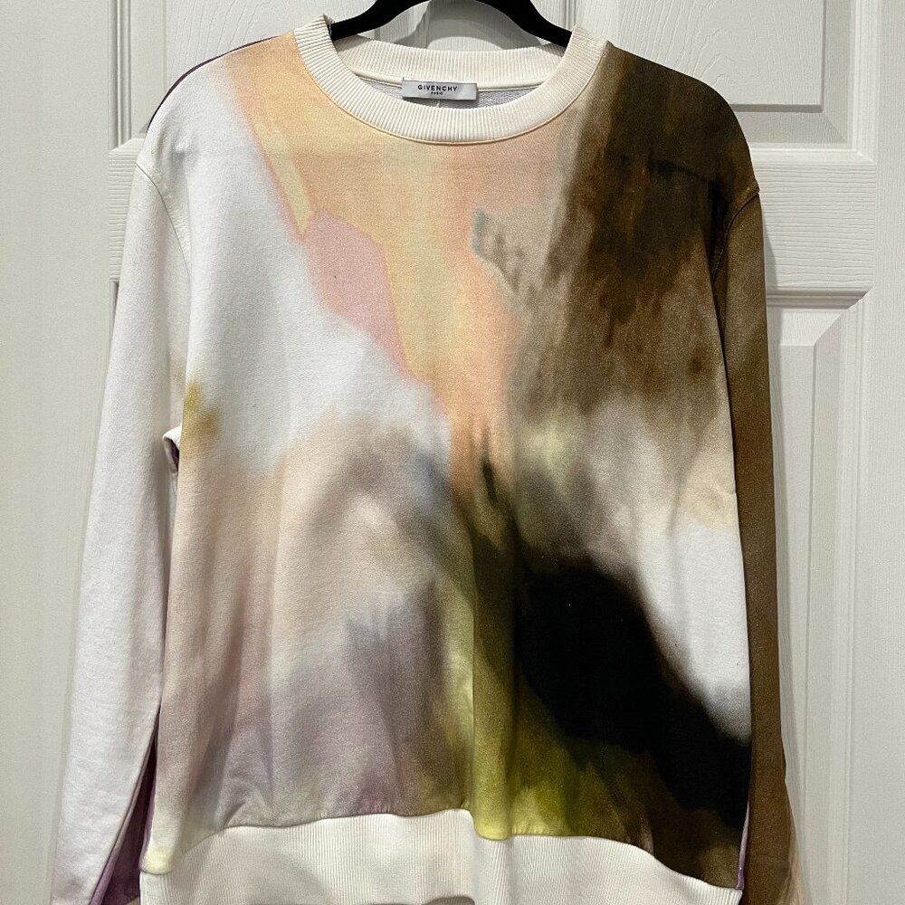 Givenchy Paris sweatshirt hoodie abstract tie dye size L